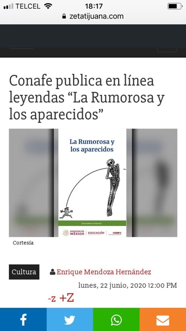 Libro La Rumorosa y los aparecidos.