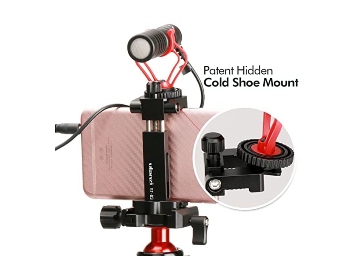 Product Ulanzi ST-03 Phone Clip Metal Smartphone Tripod Mount Adapter with Cold Shoe