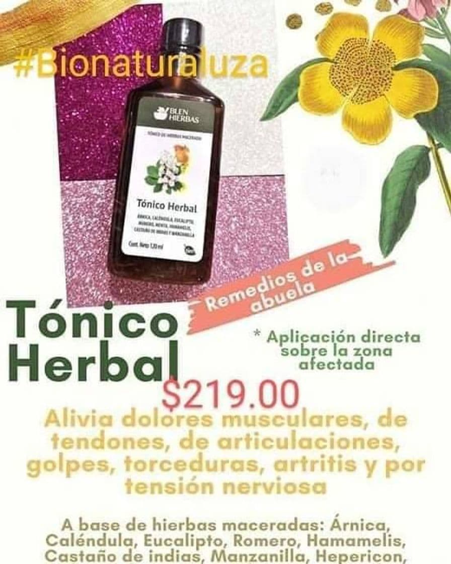 Fashion Tónico herbal para quitar dolores musculares 