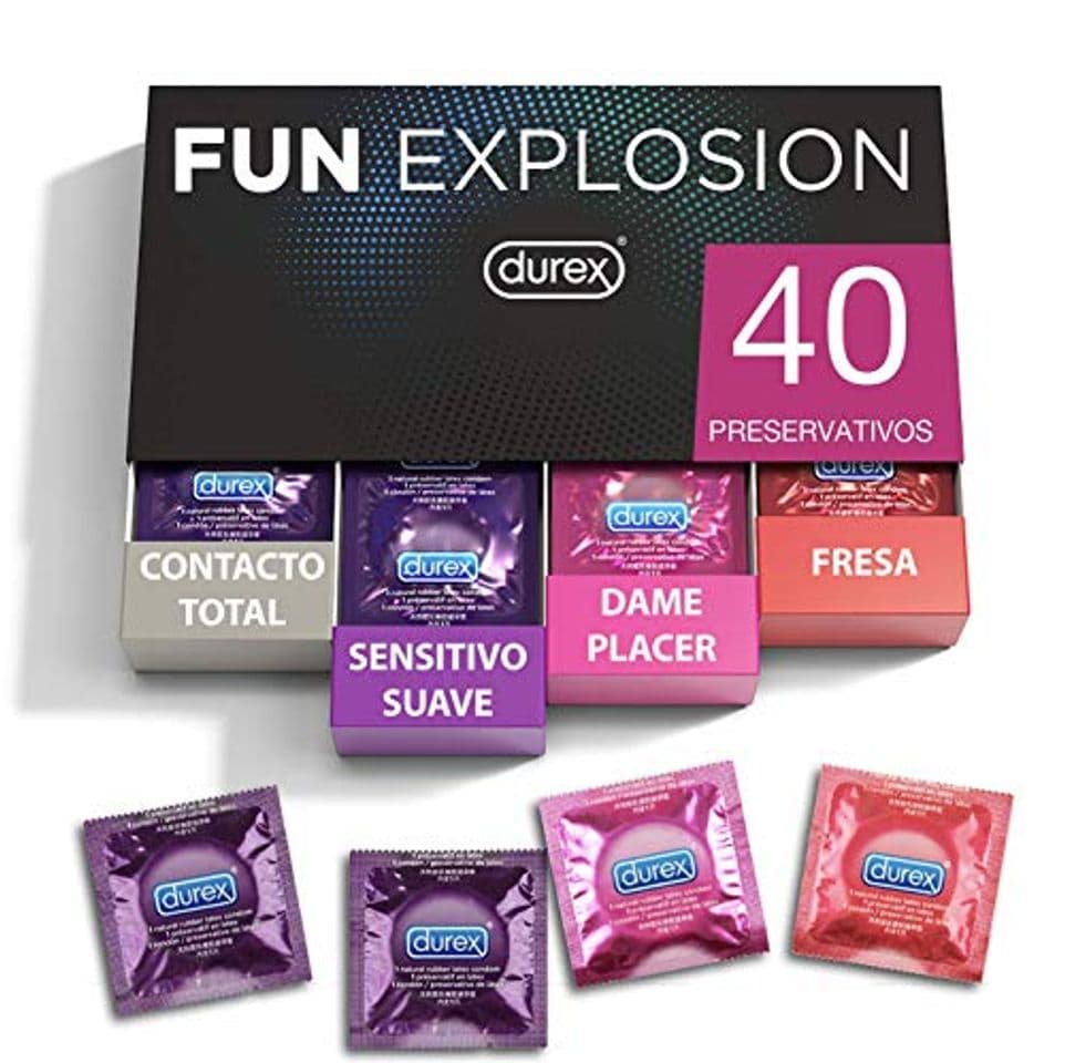 Producto Durex Preservativos Fun Explosion Mixtos Sabor Fresa