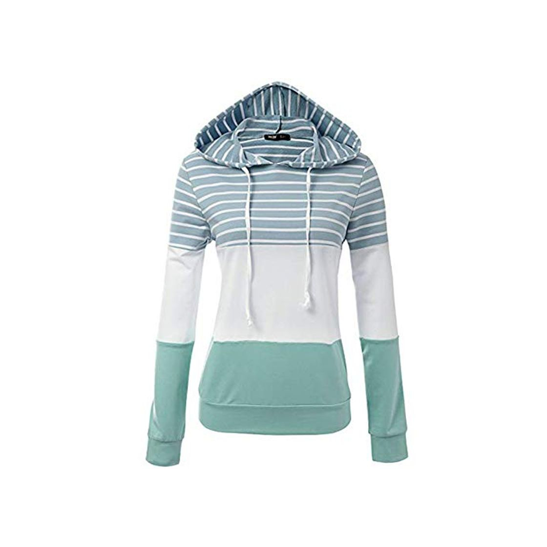 Producto LANSKIRT Sudadera Mujer Manga Larga A Rayas con Capucha Ropa de Dama Otoño Jersey Señoras Pullover Abrigo Elegantes Outwear Termica Suelta Jersey Tops