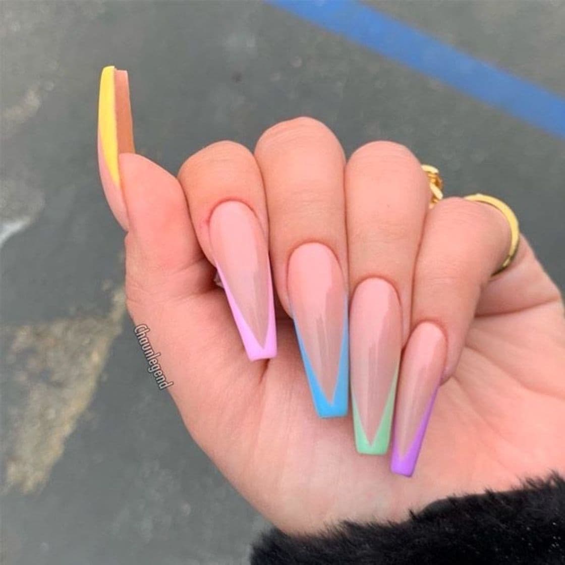 Fashion Rainbow nails