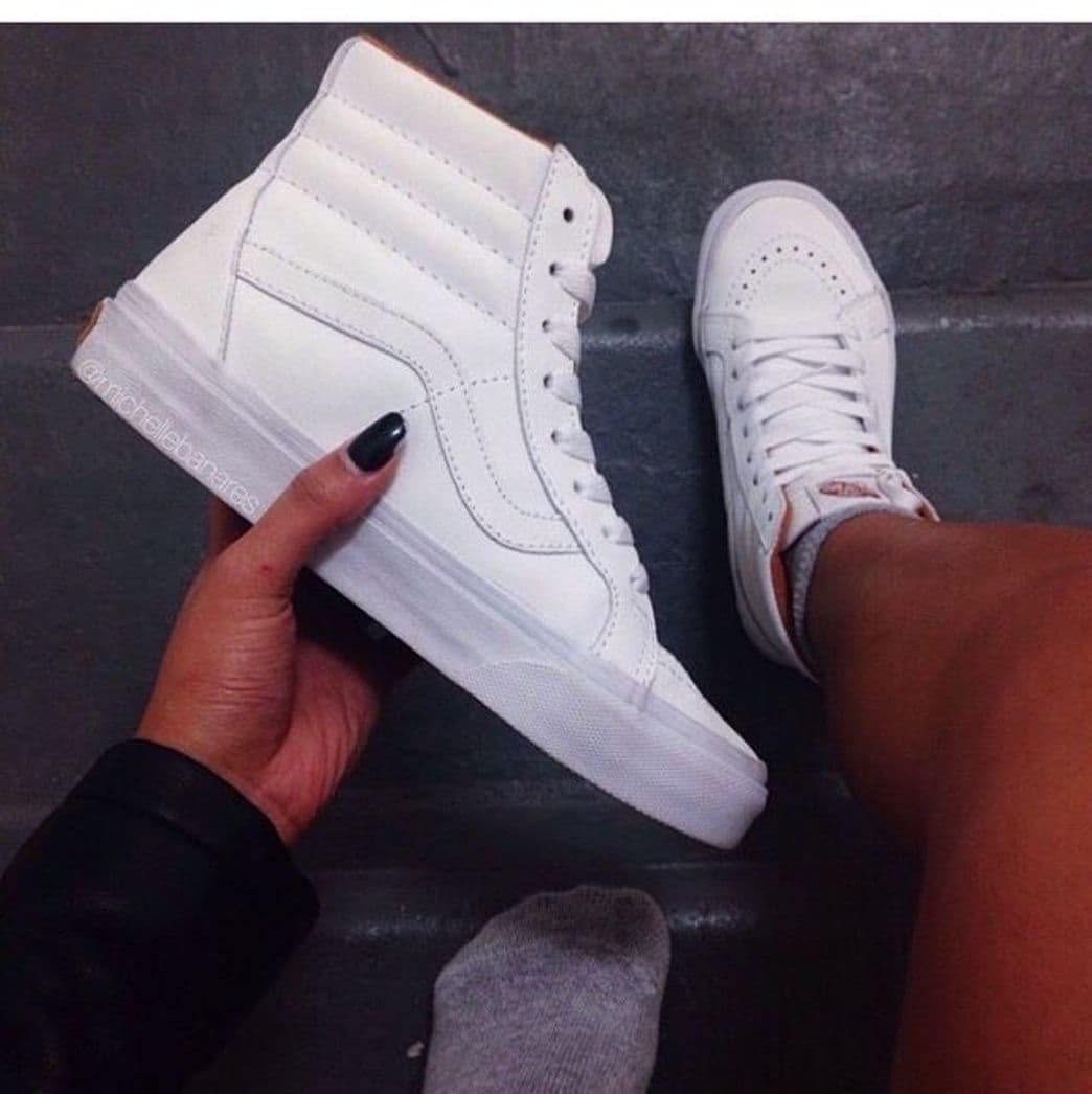 Fashion White High top vans 