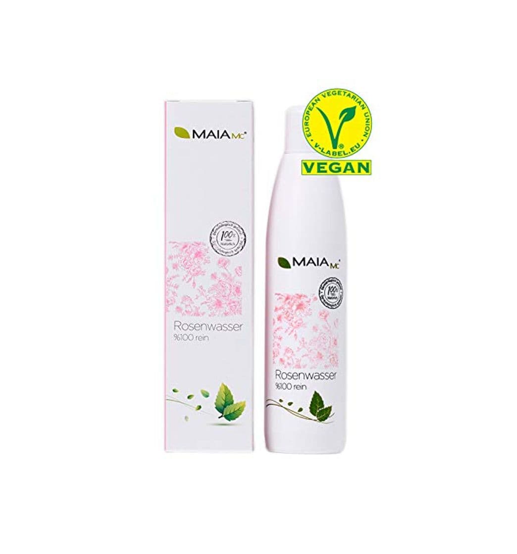 Producto Agua de rosas orgánica 100 % de Maia MC – Vegan – Limpiador de agua facial 250 ml – con vitamina C – sin aditivos – Cosmética natural – contra espinillas – piel impura – Reducción de poros