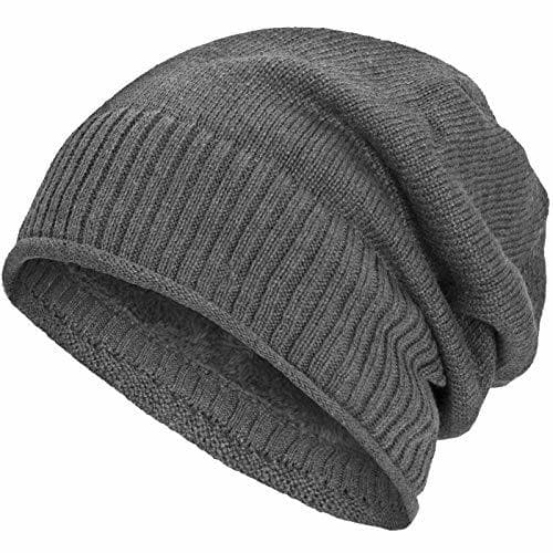 Moda Compagno Beanie Gorro de invierno diseño de punto fino con suave interior