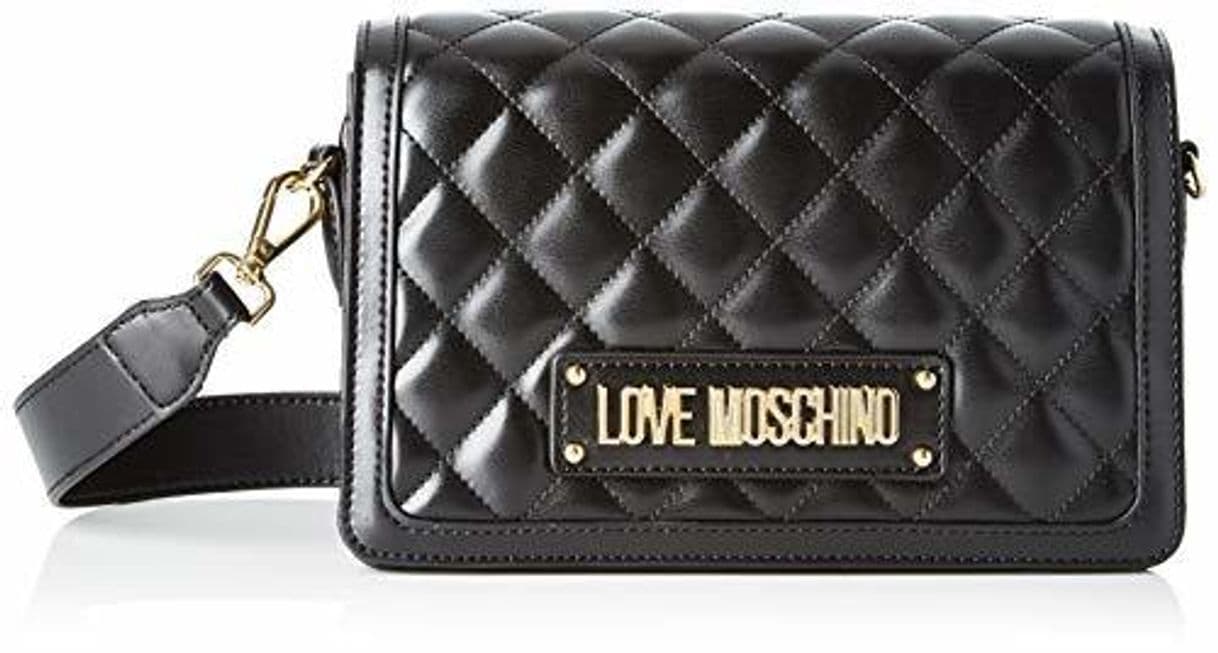 Moda Love Moschino Jc4002pp18la0000, bolso bandolera Unisex Adulto, Negro