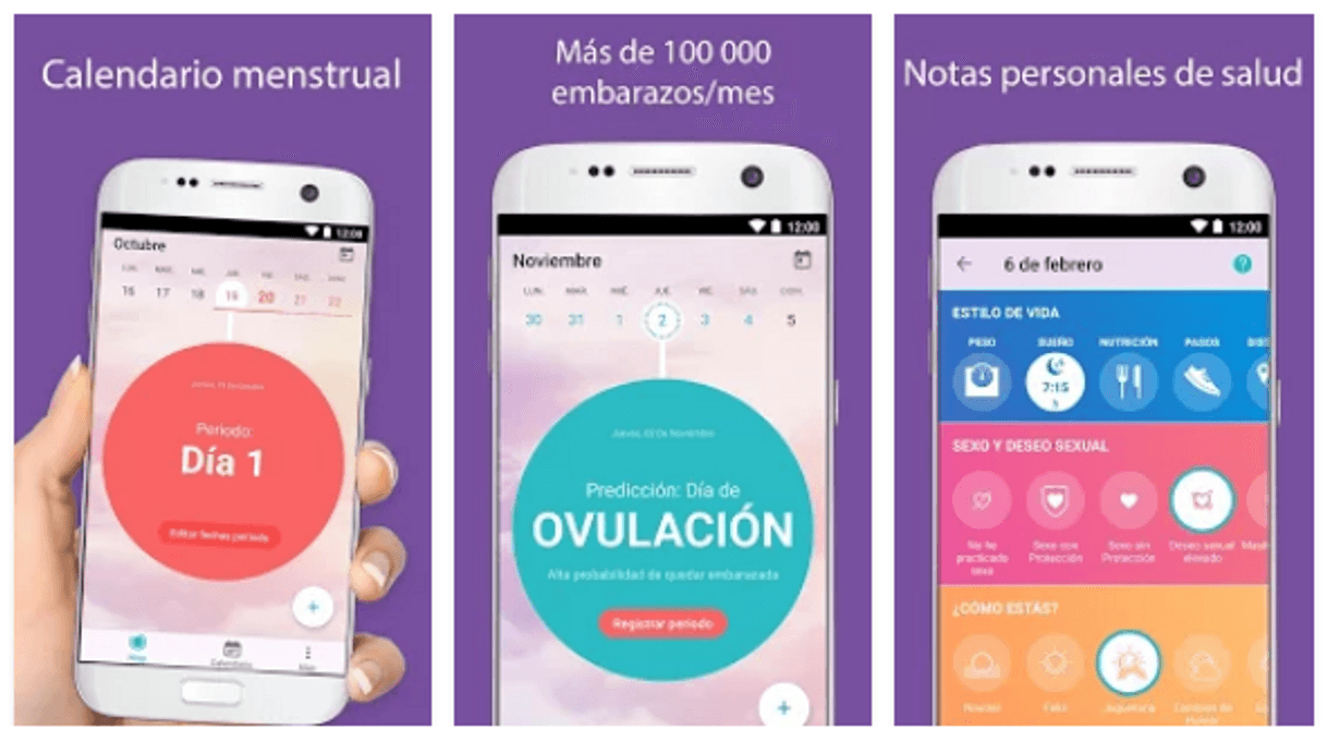 App Calendario menstrual Flo. Calculadora de embarazo