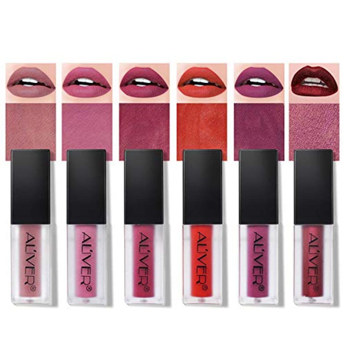 Belleza Maquillaje de belleza Brillo labial Terciopelo Mate Impermeable Cosmético ong Lápices labiales