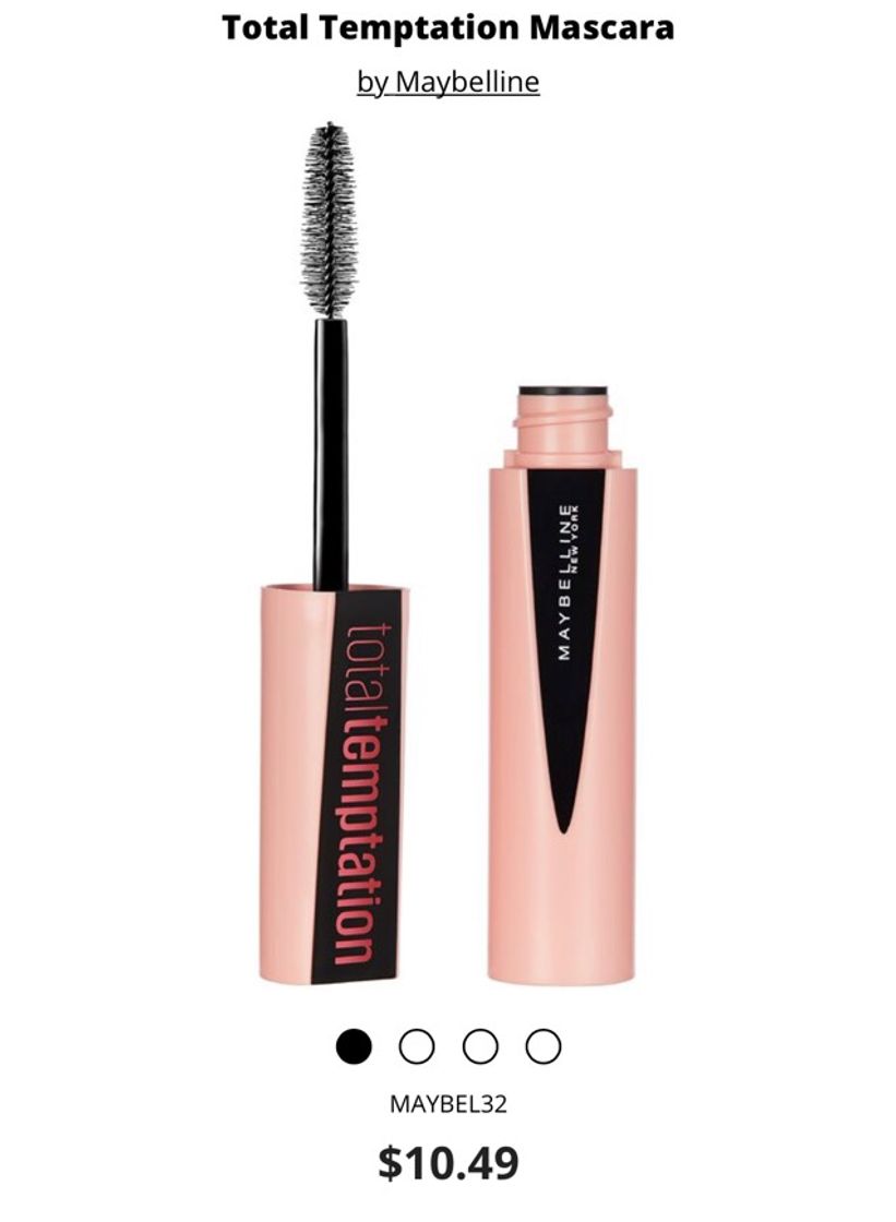 Moda Maybelline Total Temptation Mascara Blackest Black - Sally Beauty