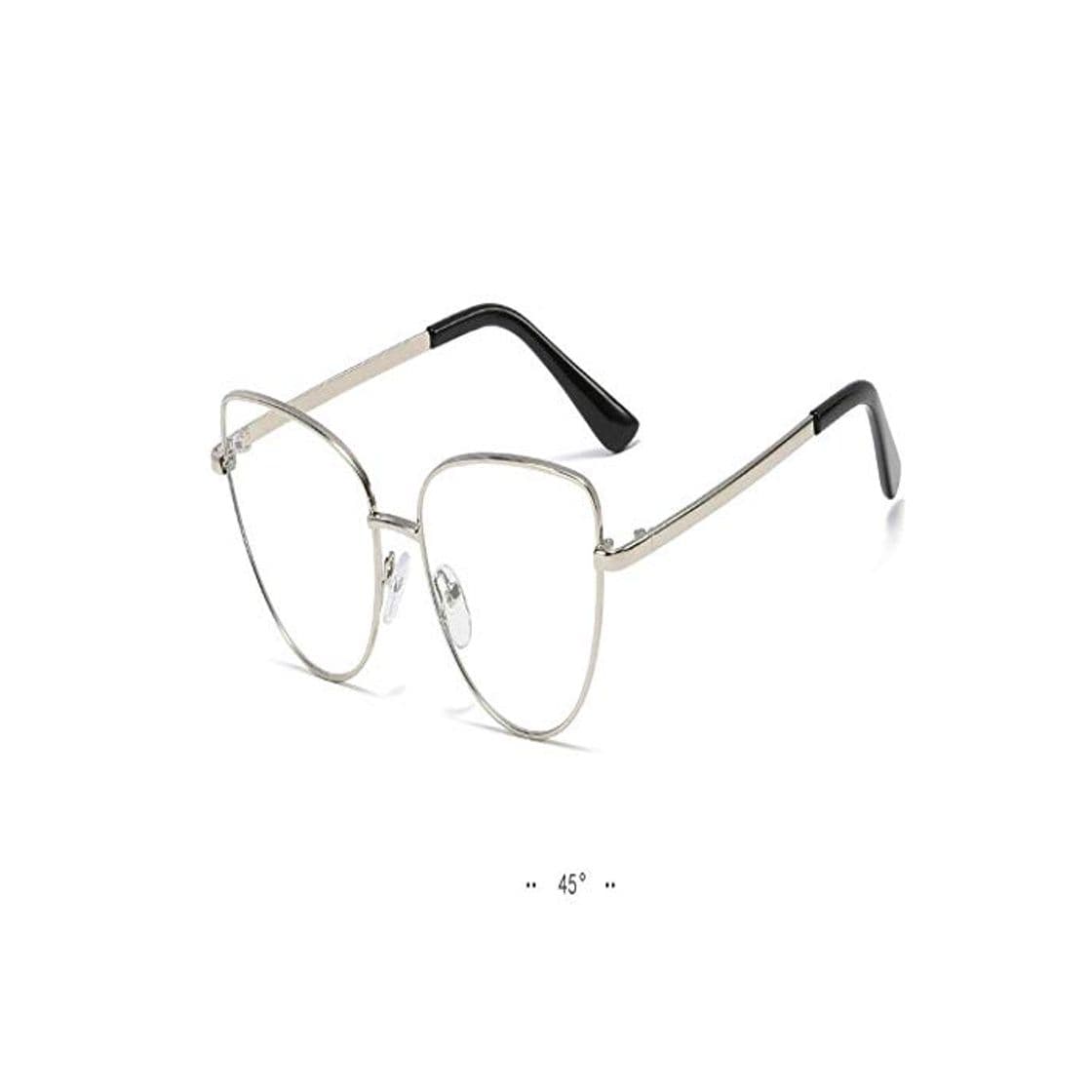 Product Marco de Gafas de Espejo Plano de Metal Cat Eyes Retro Trend