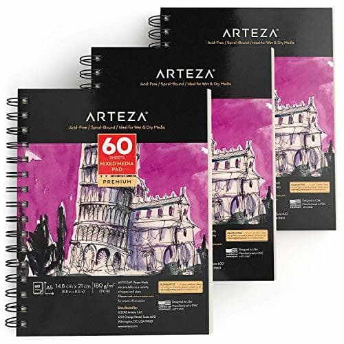 Lugar Arteza Sketchpad para bocetos de técnica mixta A5