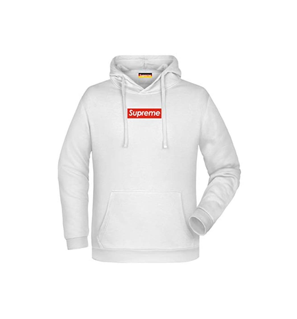 Producto Supreme Germany Hoodie Weiss Logo Klein Rot/Weiss