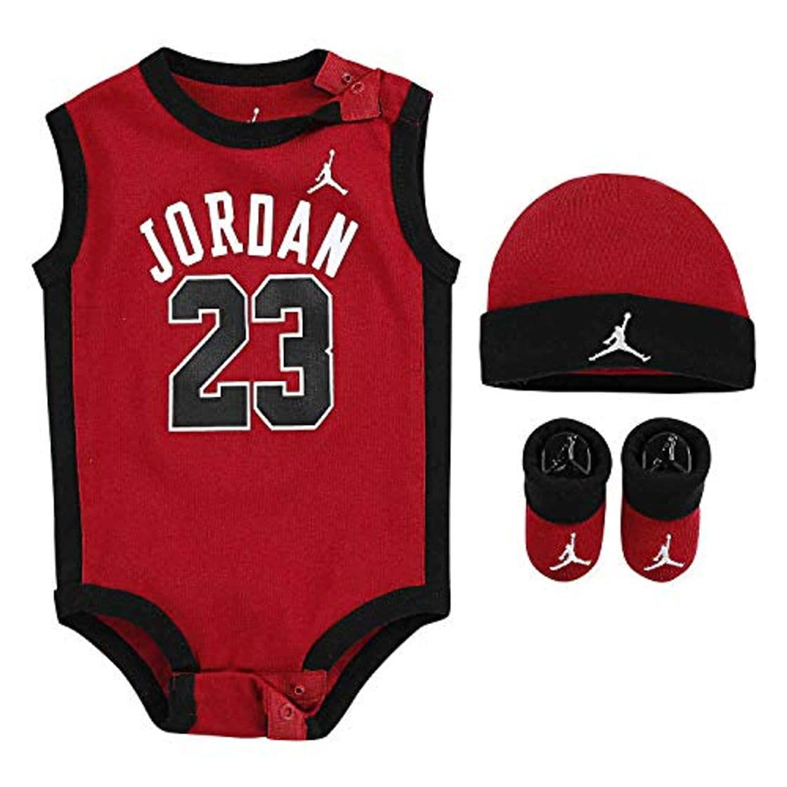 Product Jordan Baby - Juego de 3 piezas - LJ0041, 0-6 Meses, Rojo