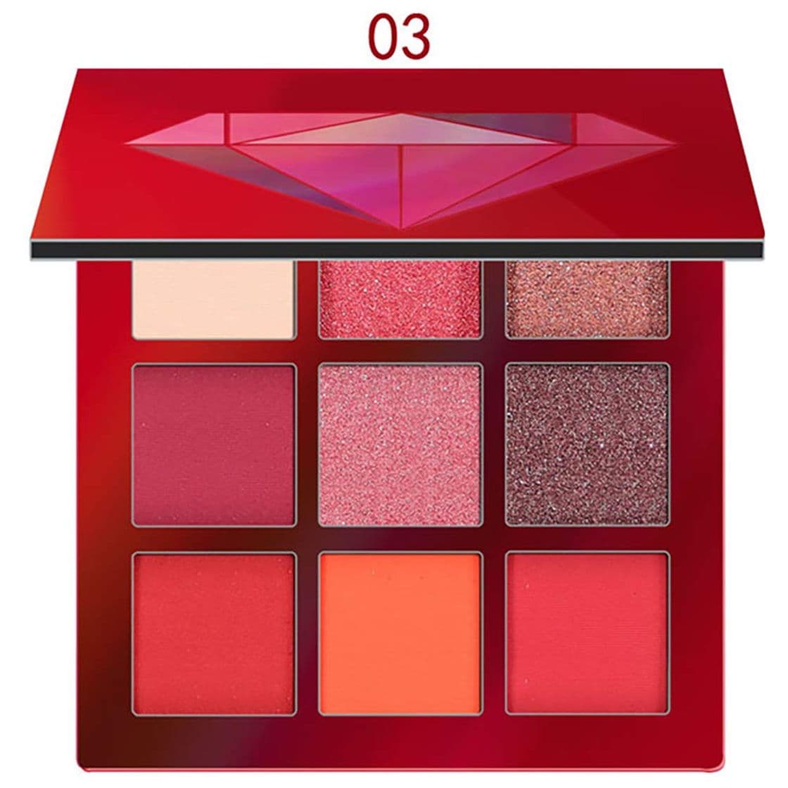 Belleza QIBEST Paleta de sombras de ojos 42 colores sombra de ojos Powder