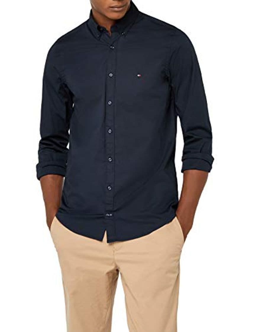 Producto Tommy Hilfiger Core Stretch Slim Poplin Shirt Camisa, Azul