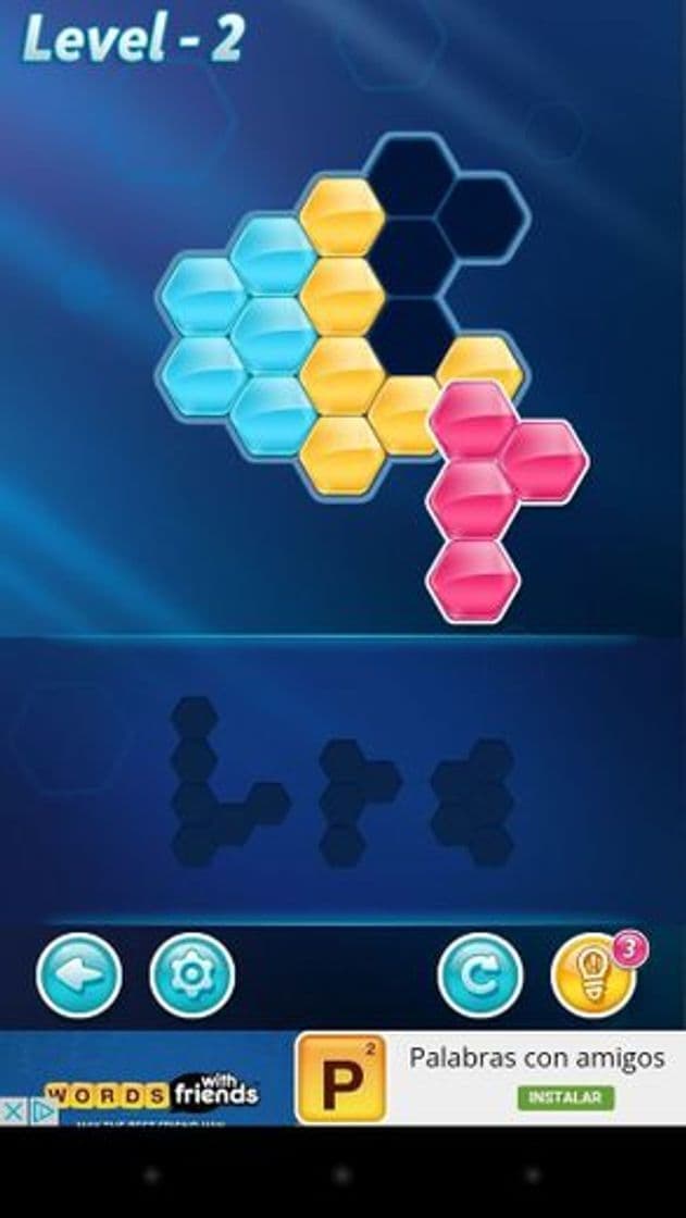 App ¡Bloques! Puzzle Hexagonal 