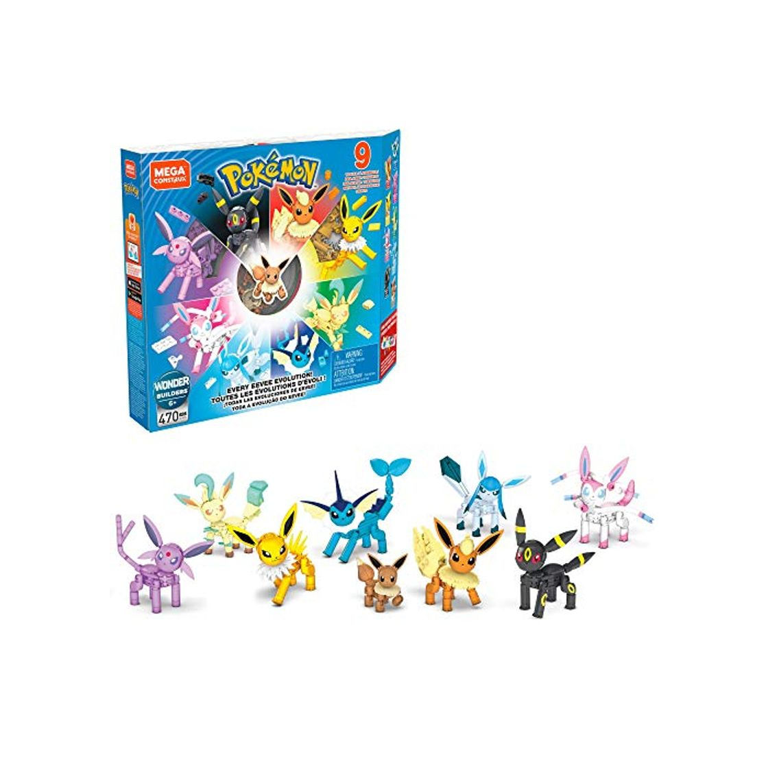 Producto Mega Construx Pokémon Pack de evoluciones Eevee, juguete de construcción niños