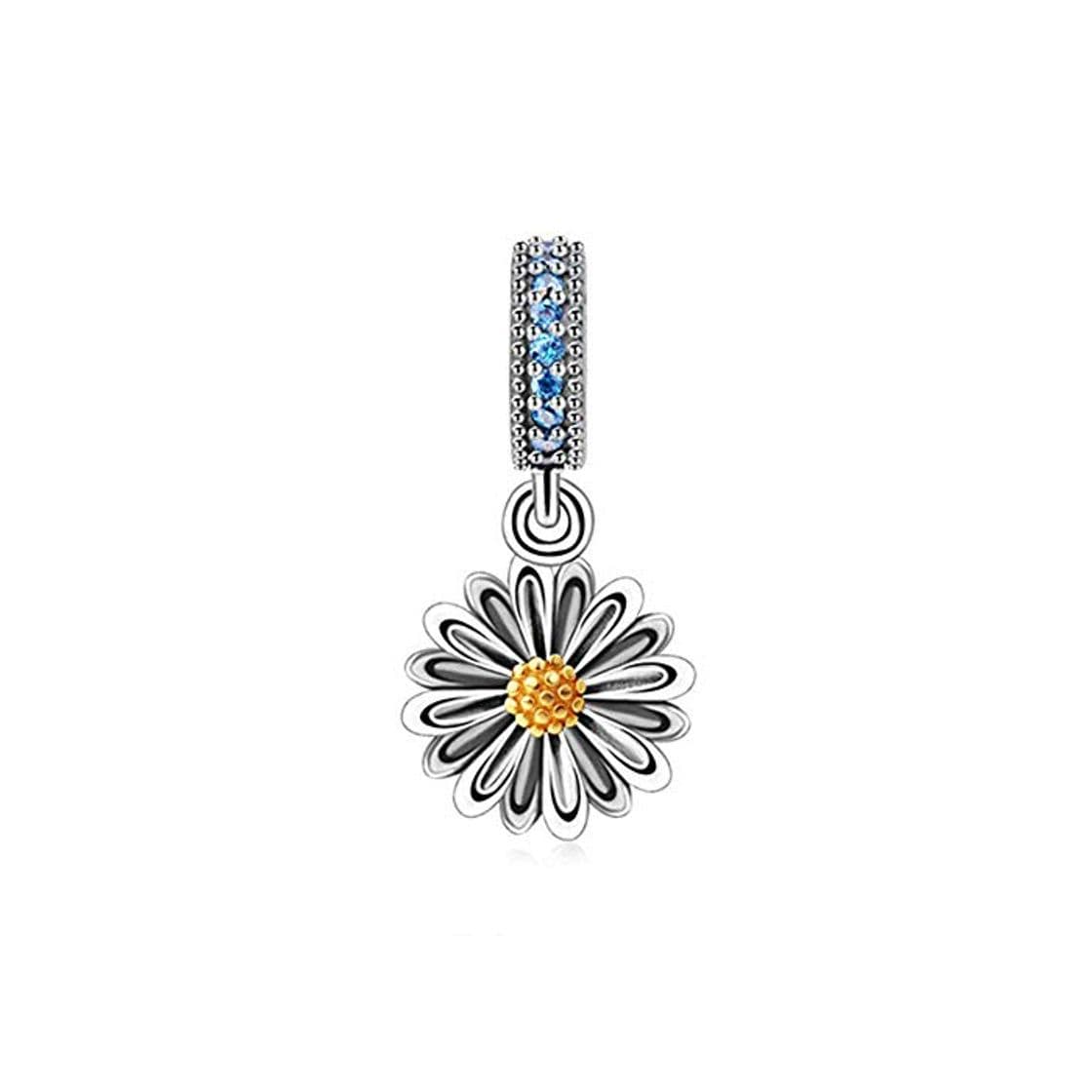 Producto Abalorio de plata de ley 925 con diseño de girasol para pulsera Pandora