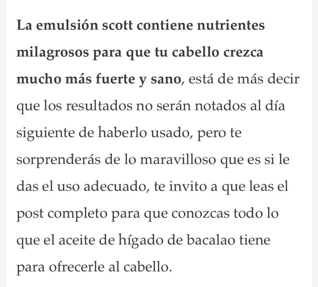 Fashion Emulsión Scott para un cabello largo, sano y hermoso