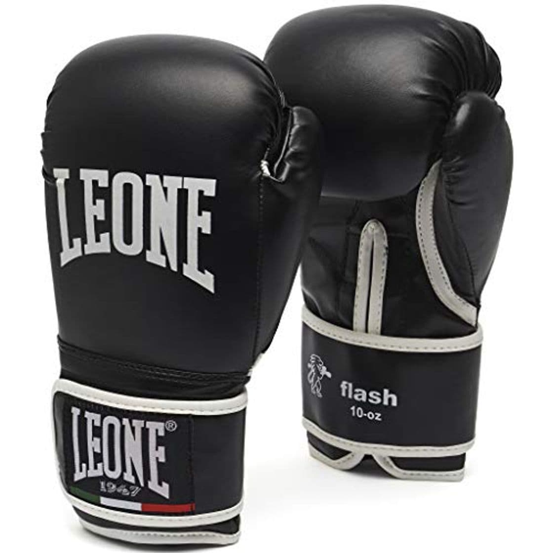 Product Leone 1947 Guantes de Boxeo, Modelo Flash Negro Negro Talla