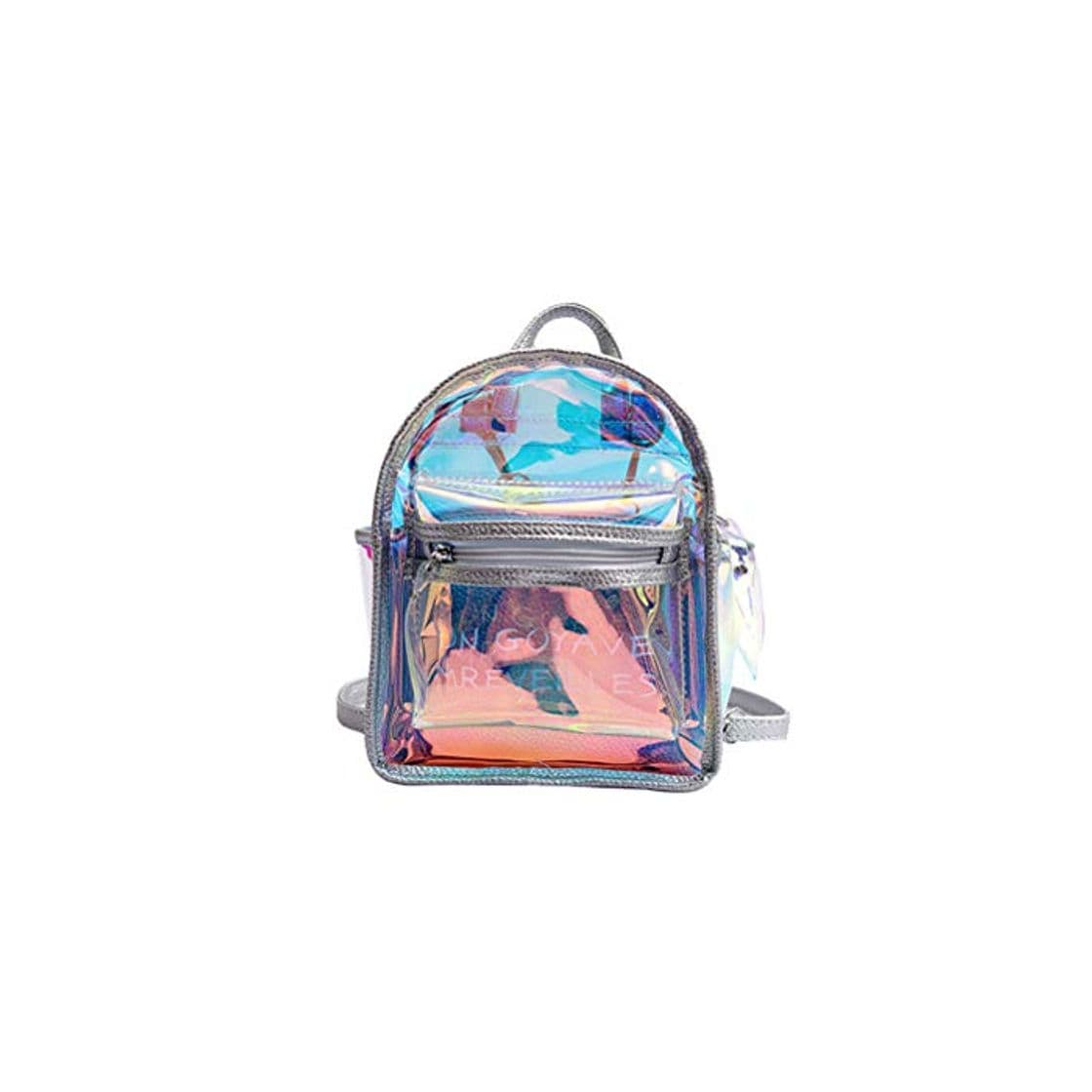 Fashion FENICAL Elegante mochila holográfica transparente Holograma lindo bolsa de hombro de la