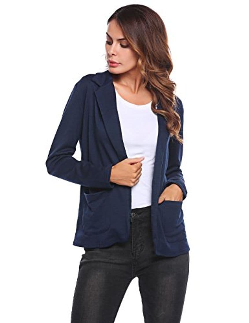 Producto Meaneor Chaqueta Corta Manga Larga Blazer de Elegante Oficina Femenina Capa Cazadoras Abrigos para Mujer