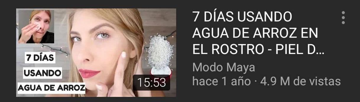 Moda Mascarilla de agua de arroz