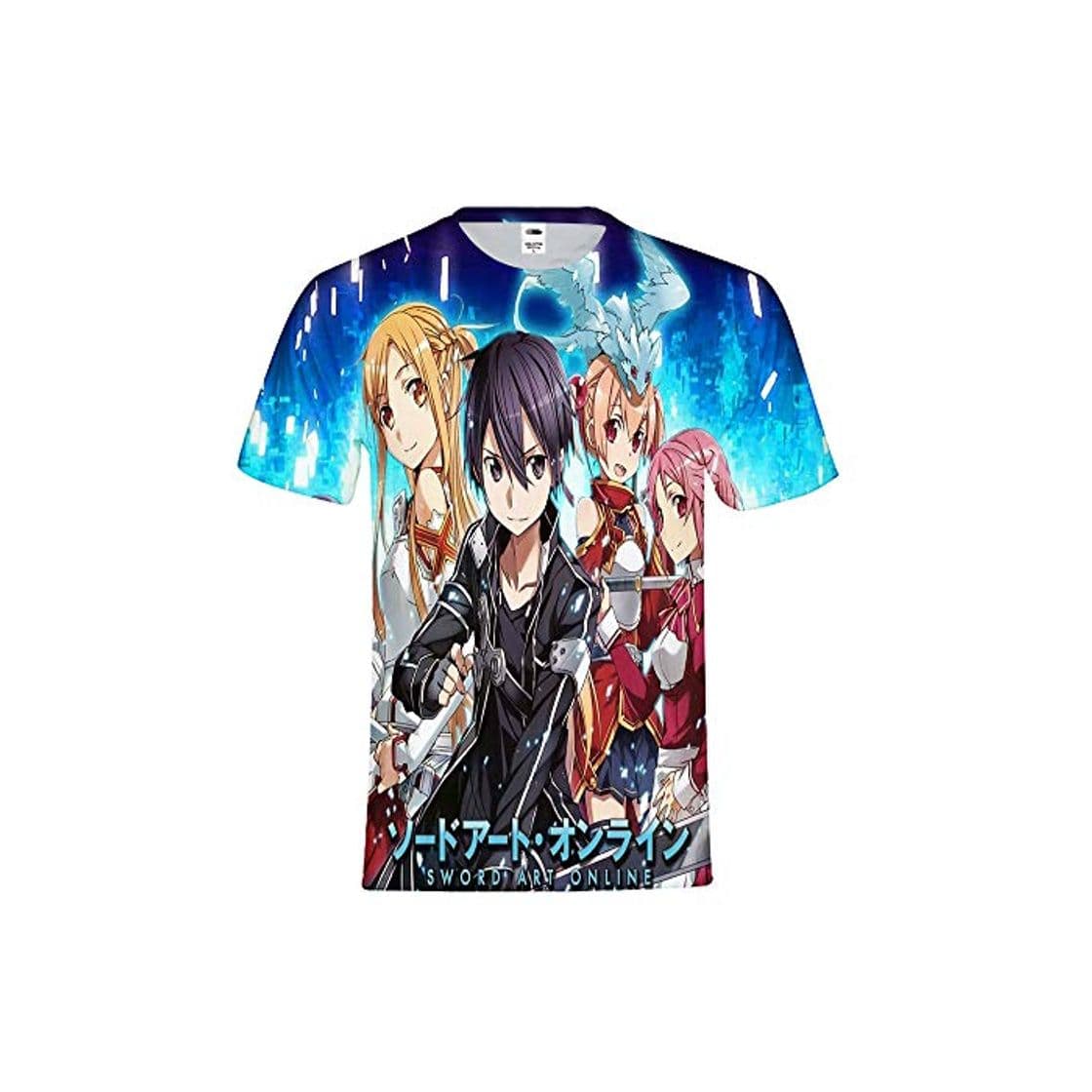 Product Sword Art Online Camisetas Moda T-Shirt Clásico Ocio Manga Corta cómoda Cuello