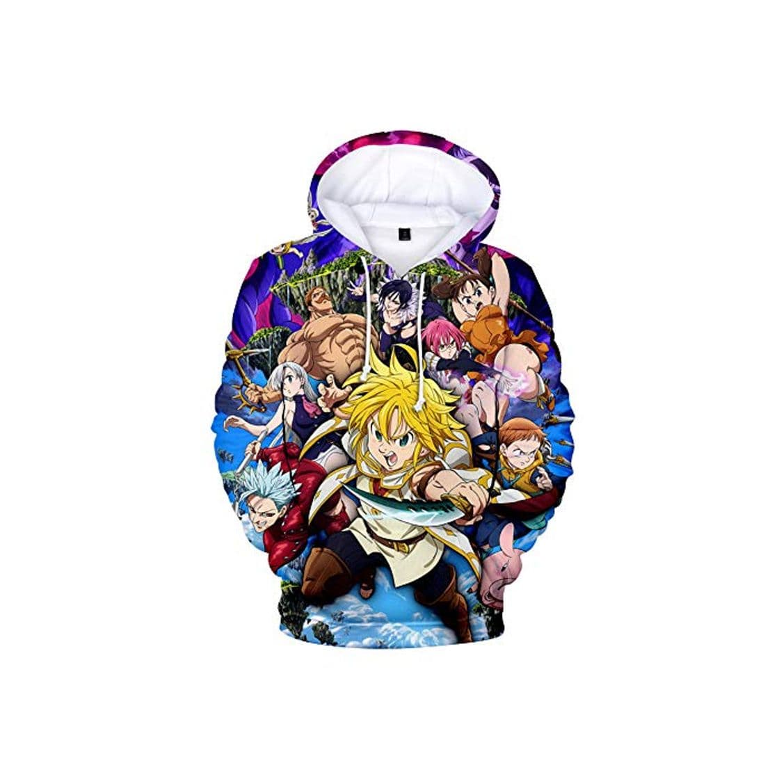 Fashion Bkckzzz Unisex Anime Sudadera Sudadera con Capucha Sudaderas Manga Larga para Hombre y Mujer Siete pecados Capitales Serie S