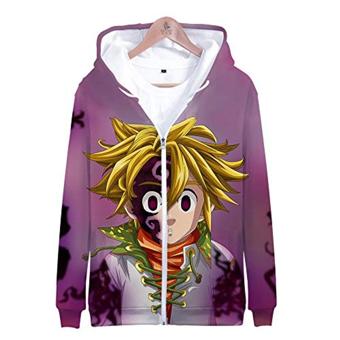 Fashion Siawasey - Sudadera con capucha de los siete pecados mortales Meliodas