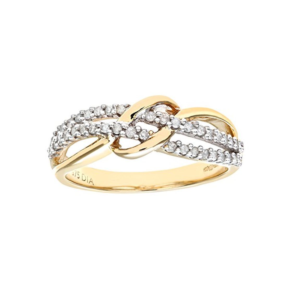 Product Naava Anillo para Mujer de Oro Amarillo 9K con Diamante Talla 12