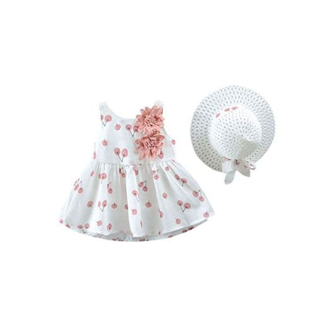 Product YGbuy Estampado de Cereza Ropa Bebe Niña,Casual Lindo Vestido de Niña Imprimiendo