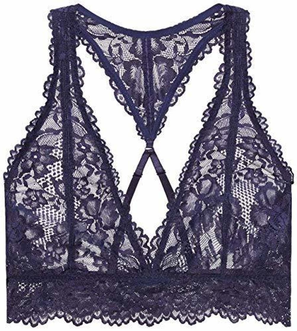 Product Savage X Fenty Floral Lace Bralette, Sujetador para Mujer, Azul