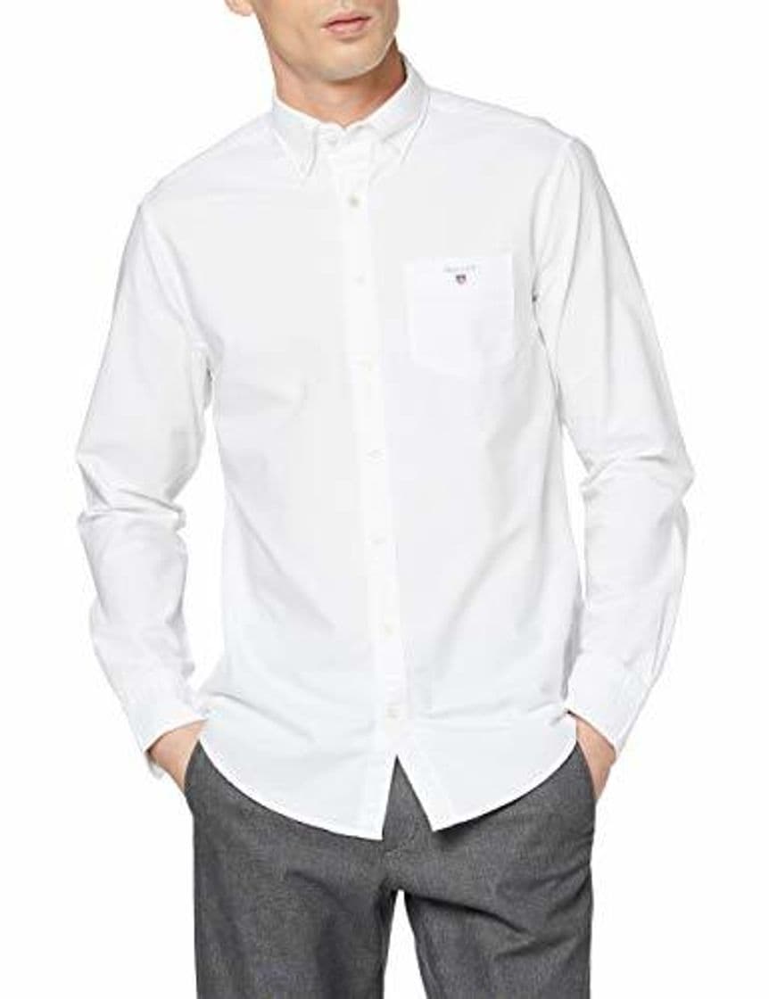 Product GANT The Oxford Shirt Reg BD Camiseta Deporte, Blanco