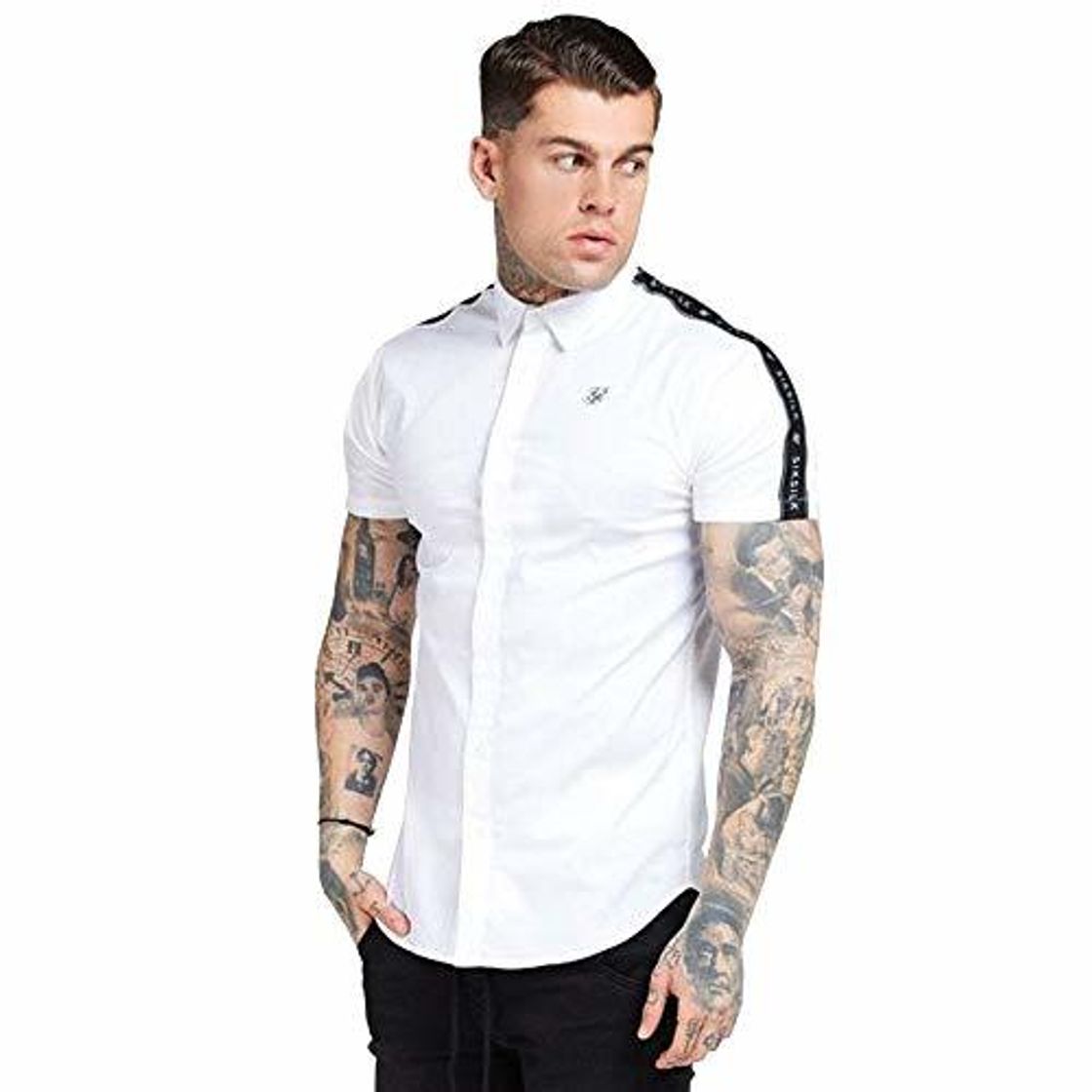 Product Sik Silk - Camisa Siksilk 15877 S/S Piped Tape Shirt White -