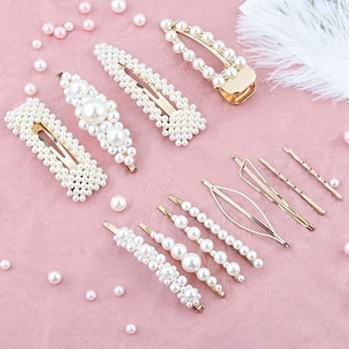 Beauty Makone Pearl Hair Clip -12 PCS Pearl Hair Clip Hairpins Hair Barrette