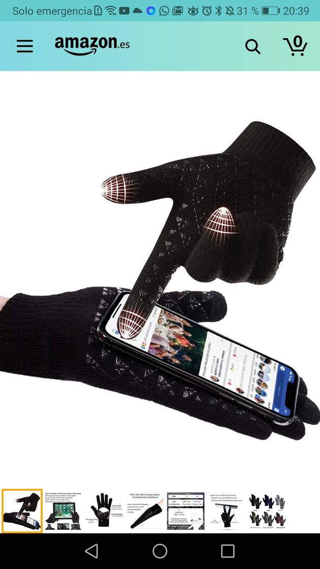 Fashion Guantes térmicos antideslizantes