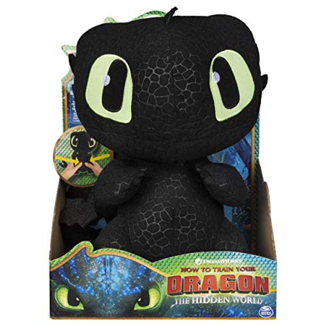 Product Spin Master Toothless Movie Line Squeeze & Growl-Peluche con Sonido