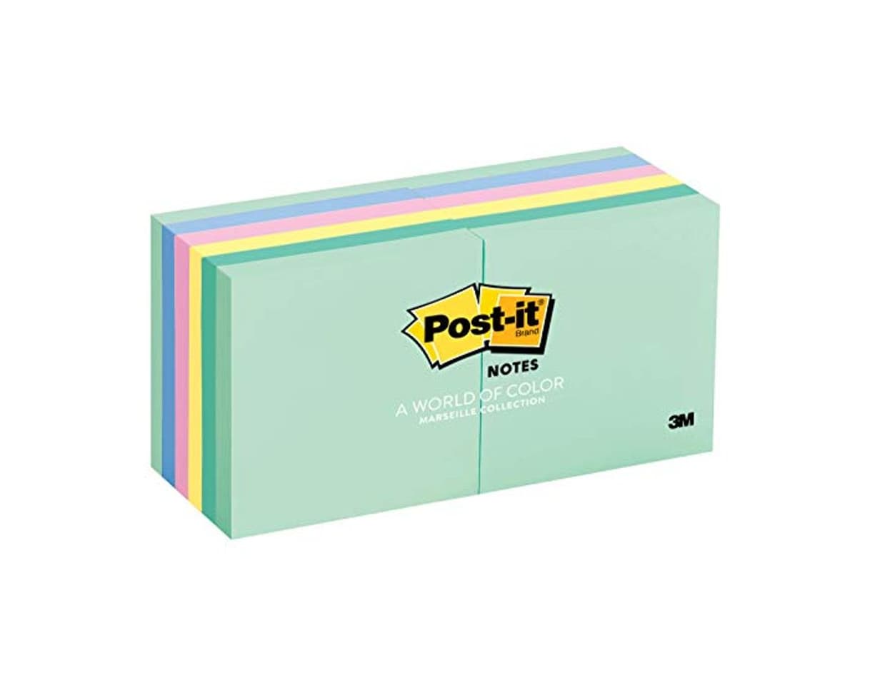 Product Post-it Notes Value Pack, 3 in x 3 in, Marseille Collection, 24