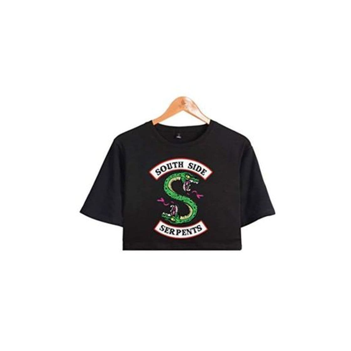 Product JLTPH Camiseta Mujeres Riverdale South Side Serpents Imprimiendo Crop Top T-Shirts Manga