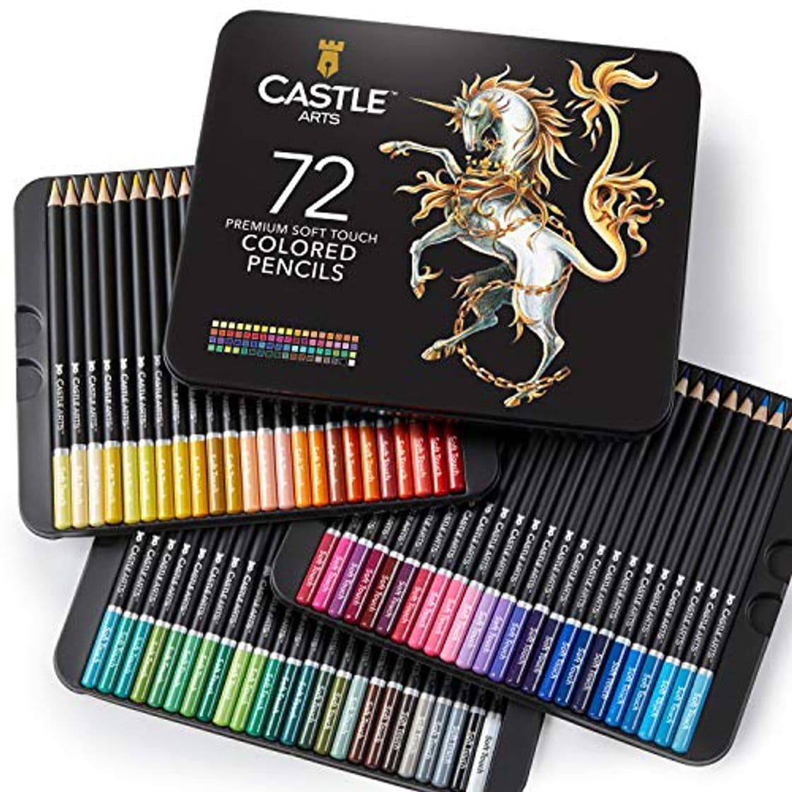 Product Juego de 72 lápices de colores Castle Art Supplies para libros de colorear