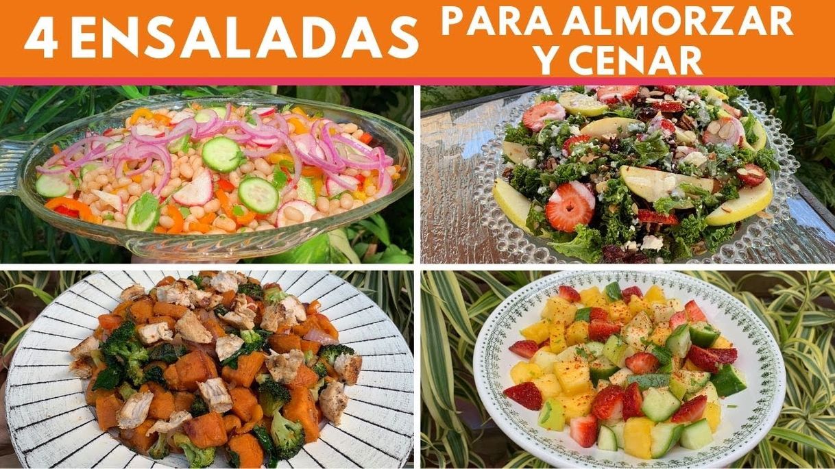 Fashion 4 ENSALADAS Fáciles para Almuerzos y cenas - YouTube