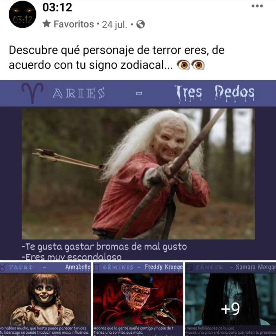 Fashion 03:12 - Signos zodiacales | Personajes de terror