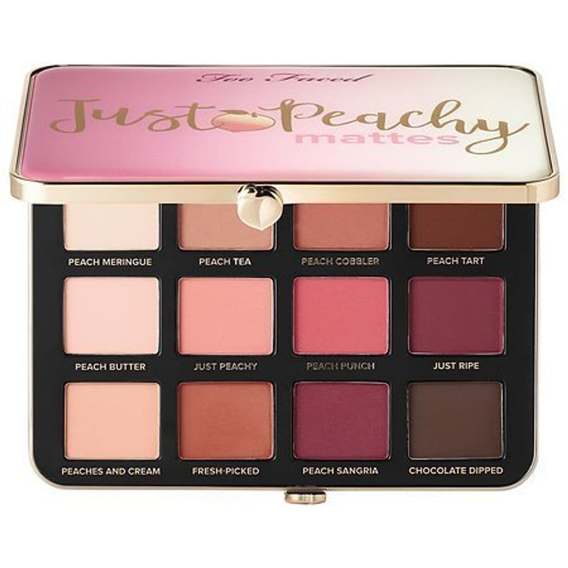 Producto Paleta de sombras de ojos de terciopelo mate Just Peachy. Colección Peaches and Cream de TOO FACED