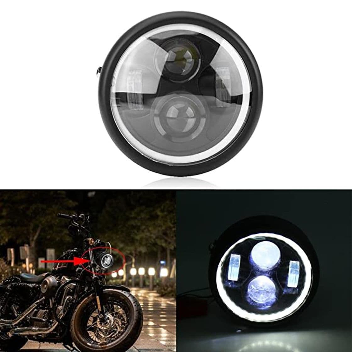 Producto Faro redondo LED de 6.5"para motocicleta