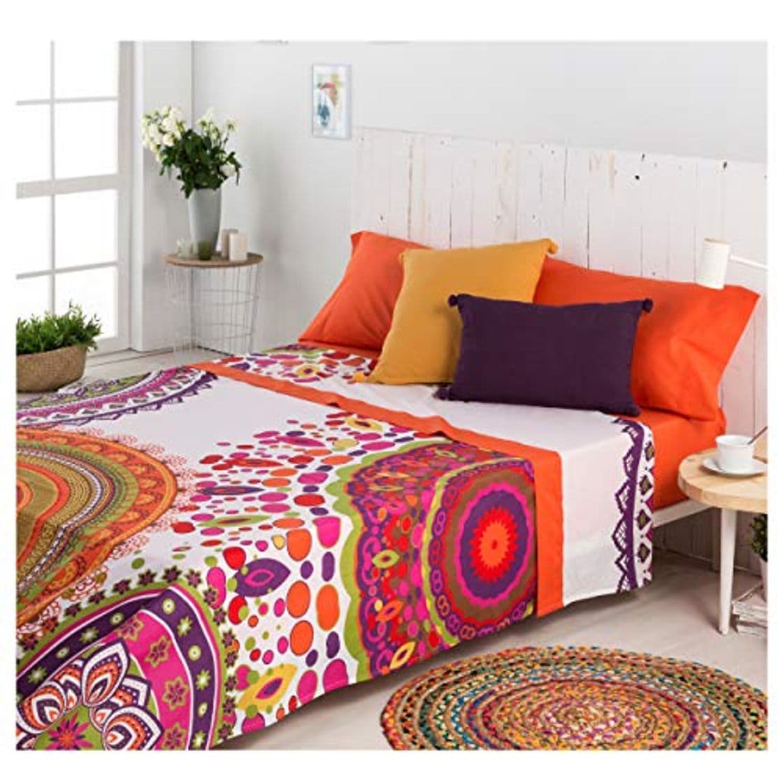 Producto COTTON ARTean Juego de sabanas Mandala Cama de 150 x 190