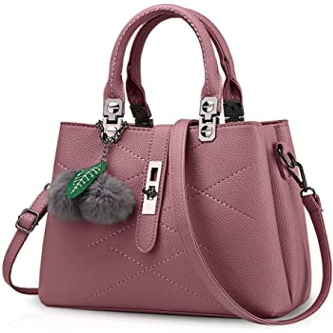 Producto NICOLE&DORIS Bolsos de Mano para Mujer Bolsos 3 Piezas Bolsa Bolsos de Hombro para Damas Totes Bolsos Bandolera Crossbody Vino Tinto