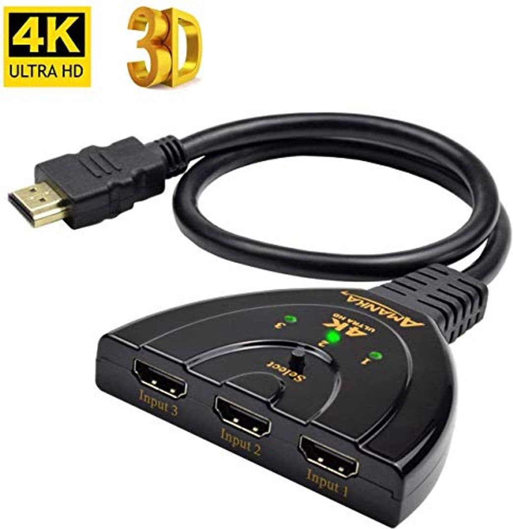 Producto AMANKA HDMI Switch Conmutador HDMI 3D 4K