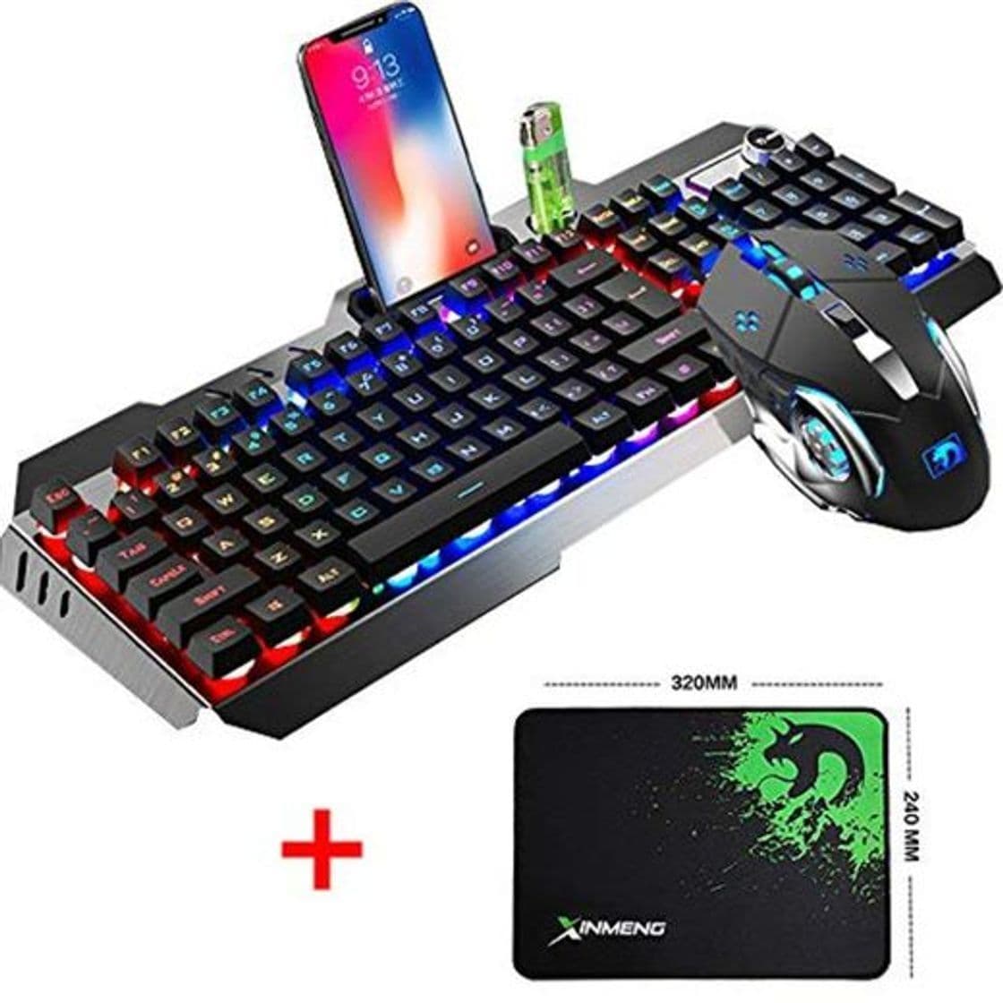 Product Urchoiceltd Juego De Teclado y Mouse Tecnología M398 Retroiluminación De Teclado Con