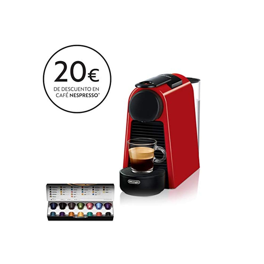 Elemento de la categoría hogar Nespresso De'Longhi Essenza Mini EN85.R - Cafetera monodosis de cápsulas Nespresso